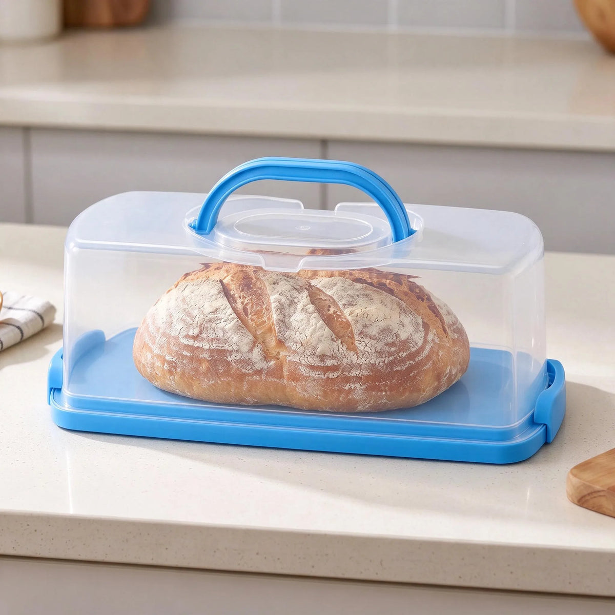 Portable Rectangular Countertop Bread Box
