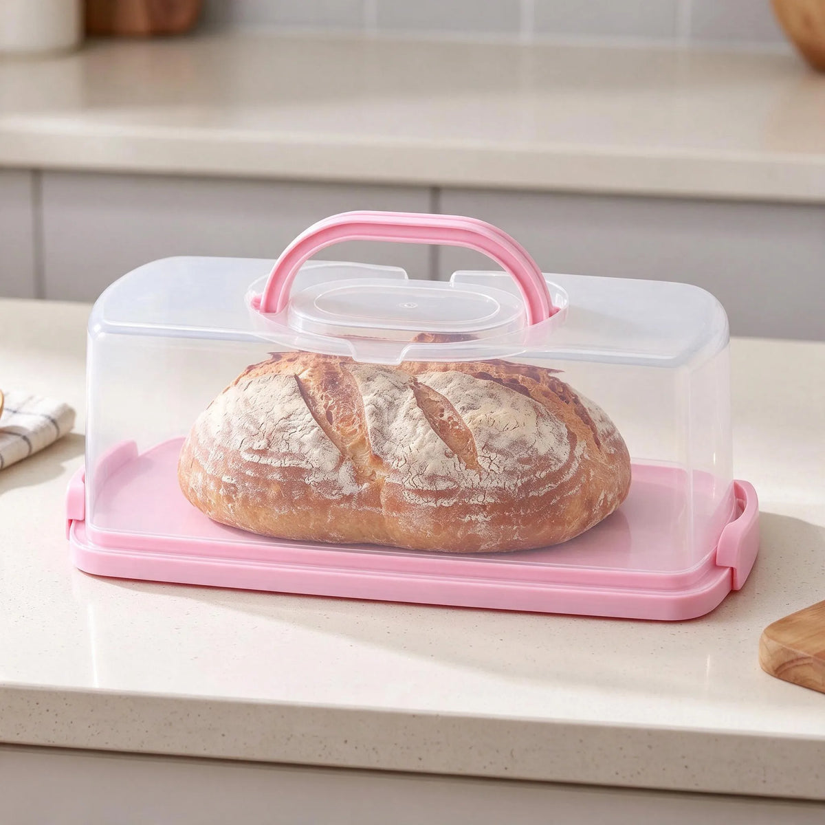 Portable Rectangular Countertop Bread Box