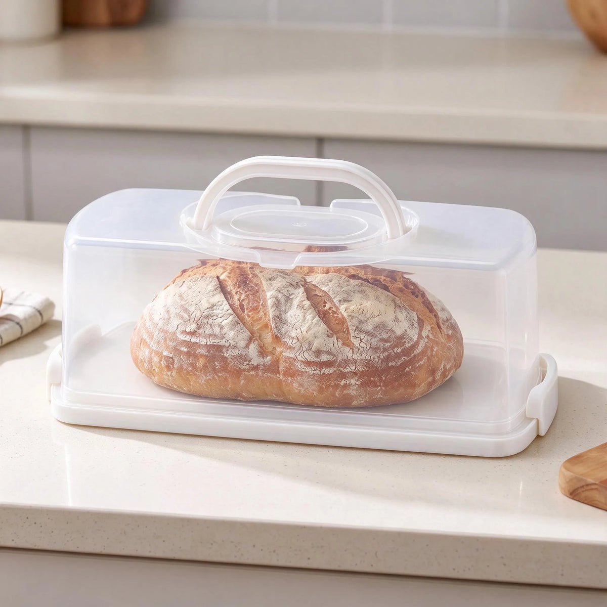 Portable Rectangular Countertop Bread Box