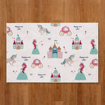 Princess Castle Play Mat Kids Rug for Playroom | Marovin