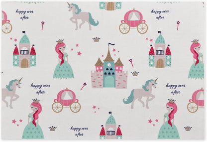 Princess Castle Play Mat Kids Rug for Playroom | Marovin