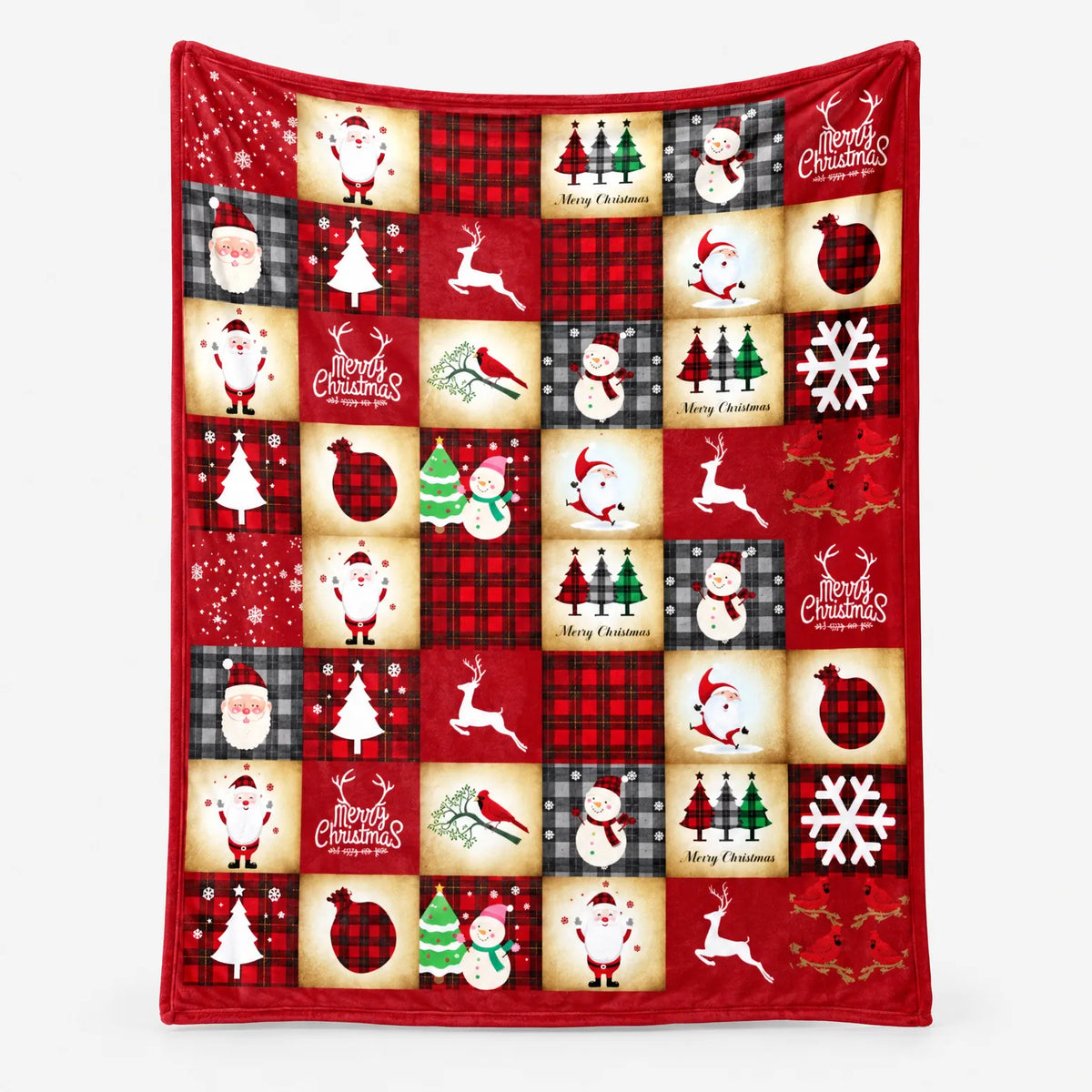 Printed Christmas Fleece Throw Blanket