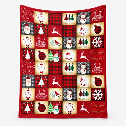 Printed Christmas Fleece Throw Blanket