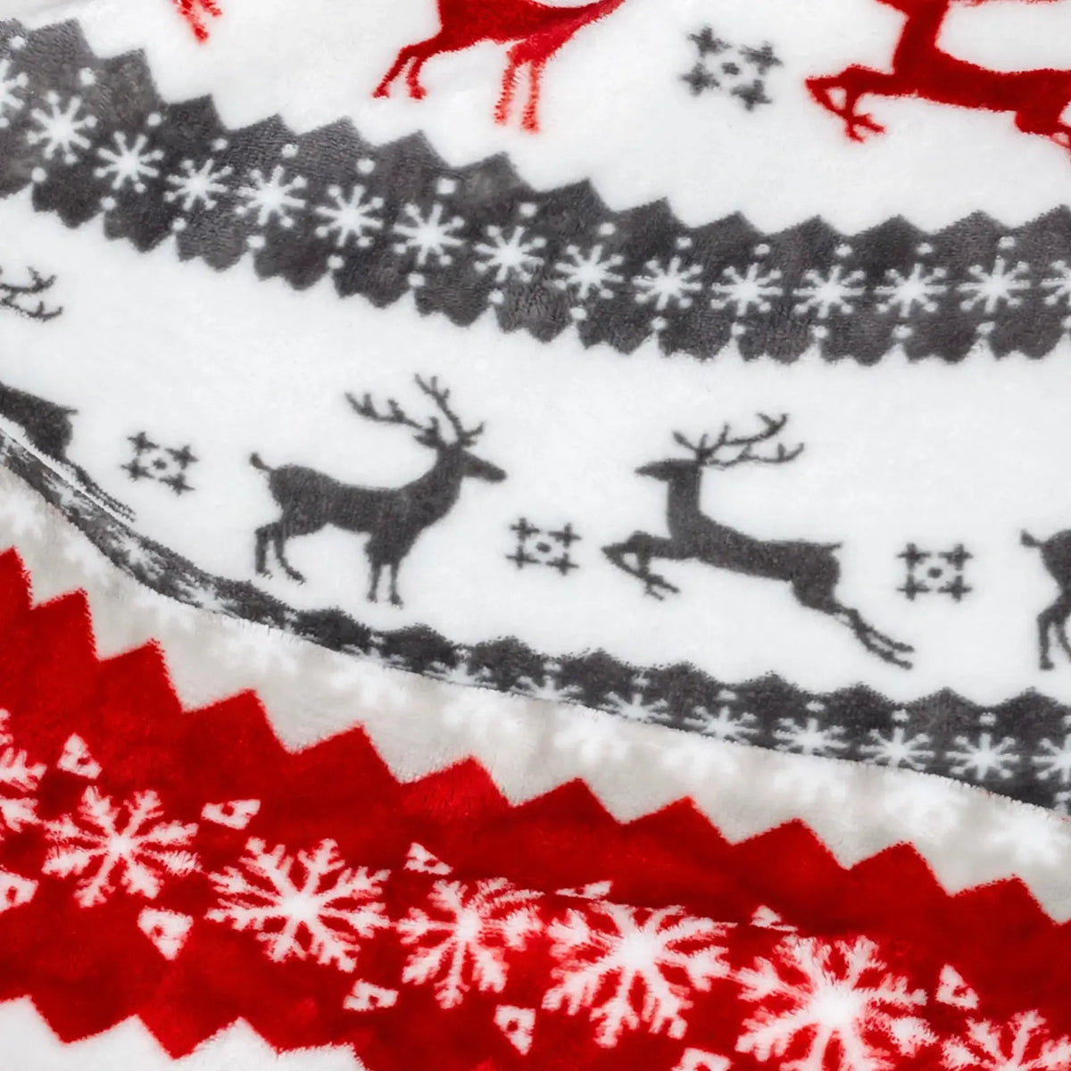 Printed Christmas Fleece Throw Blanket