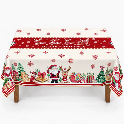 Printed Round Holiday Tablecloth