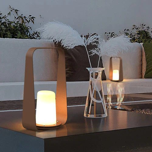 Rechargeable Acrylic Outdoor Table Lamp with Warm LED Light | Lirvane