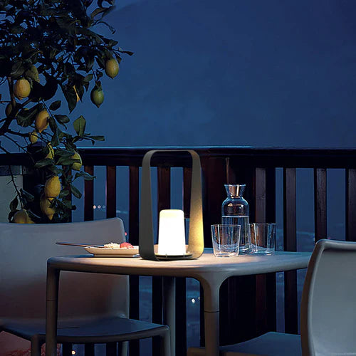 Rechargeable Acrylic Outdoor Table Lamp with Warm LED Light | Lirvane