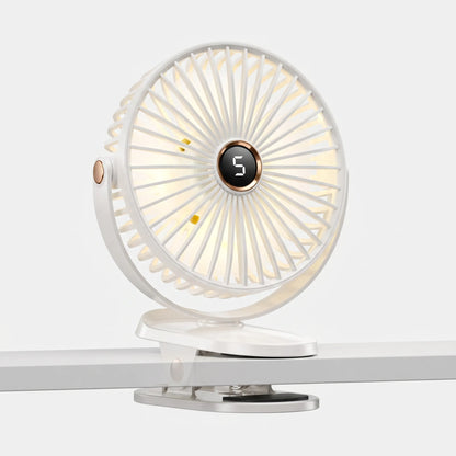 Rechargeable Camping Fan With Light | CampBreeze