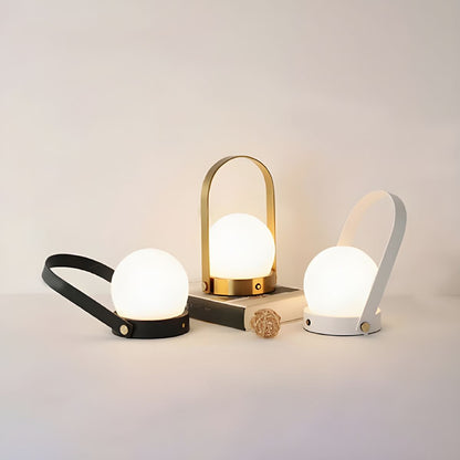 Rechargeable LED Glass Globe Table Lamp Modern Style | Solmir