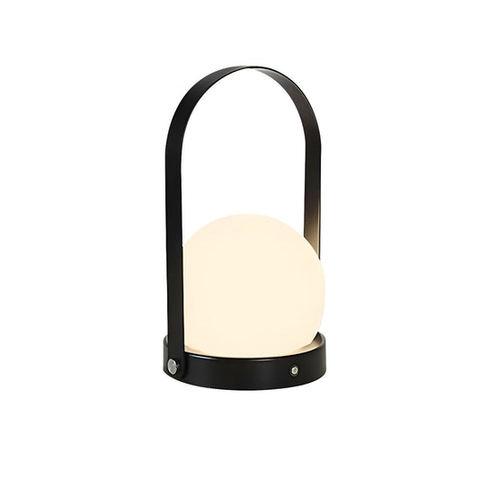 Rechargeable LED Glass Globe Table Lamp Modern Style | Solmir