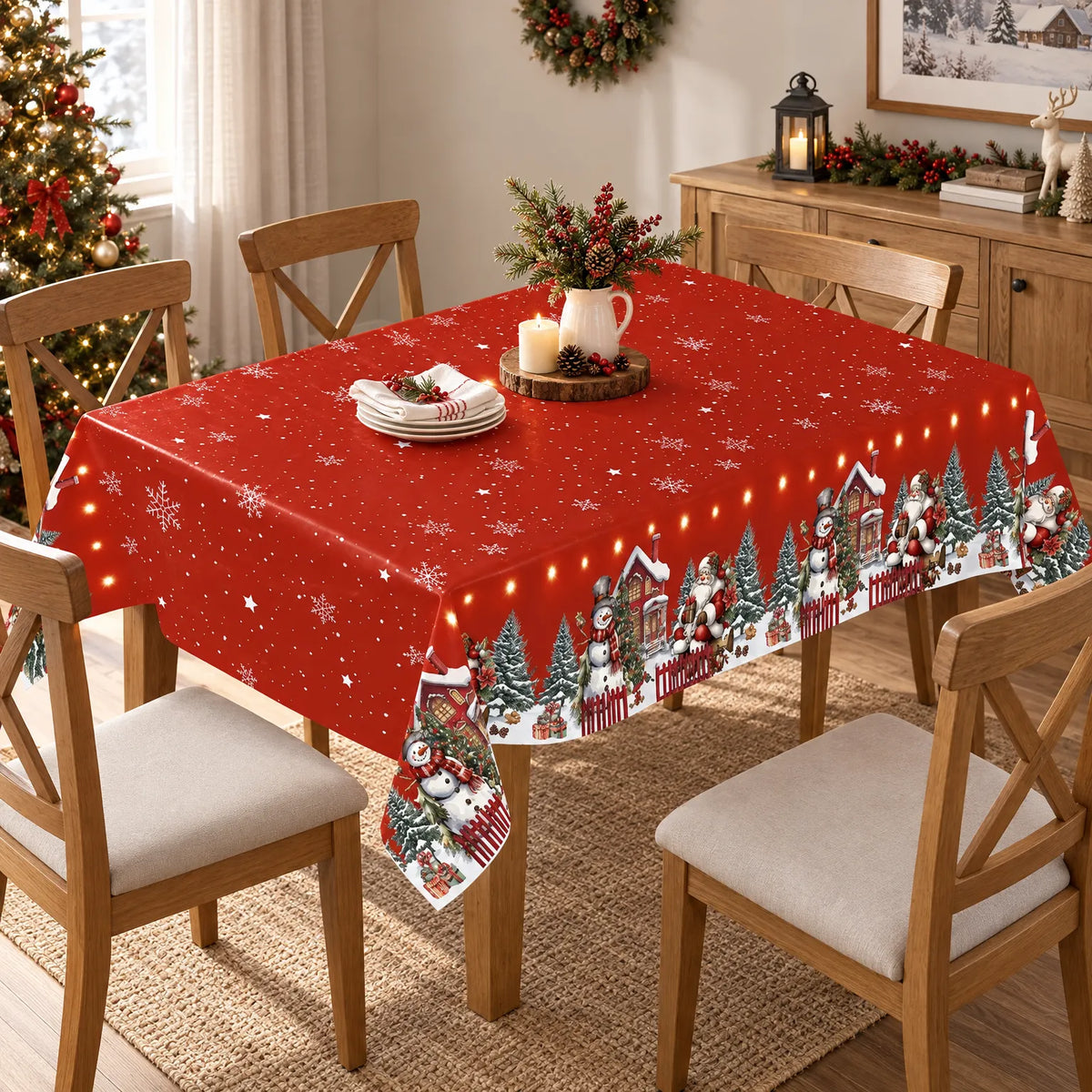 Rectangular Holiday Dining Table Cover