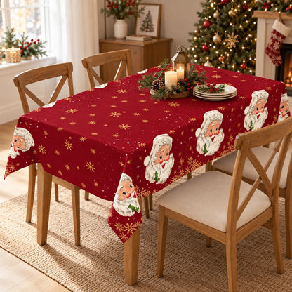 Rectangular Holiday Print Dining Tablecloth