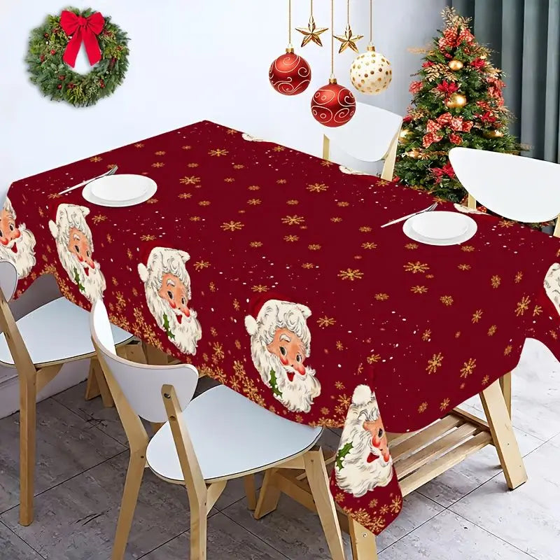 Rectangular Holiday Print Dining Tablecloth