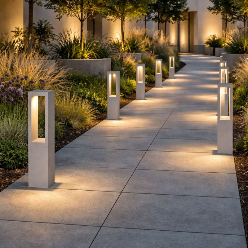 Rectangular Metal Outdoor Path Light Modern Garden LED | Renova
