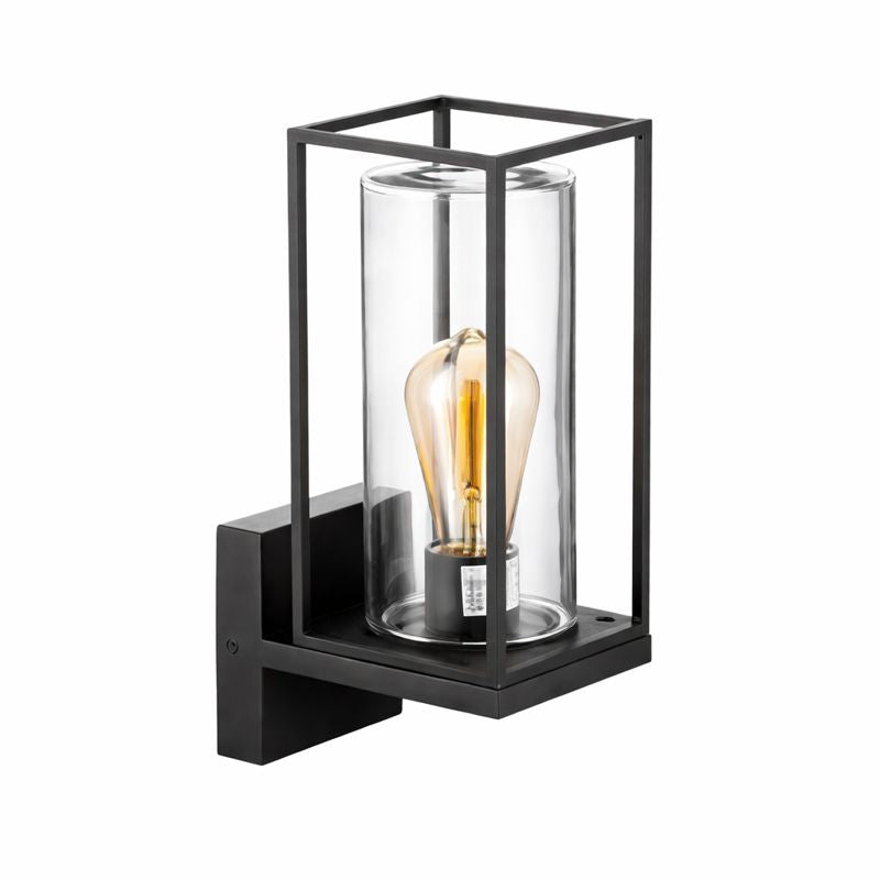 Rectangular Outdoor Metal Glass Wall Light Fixture | Orvico