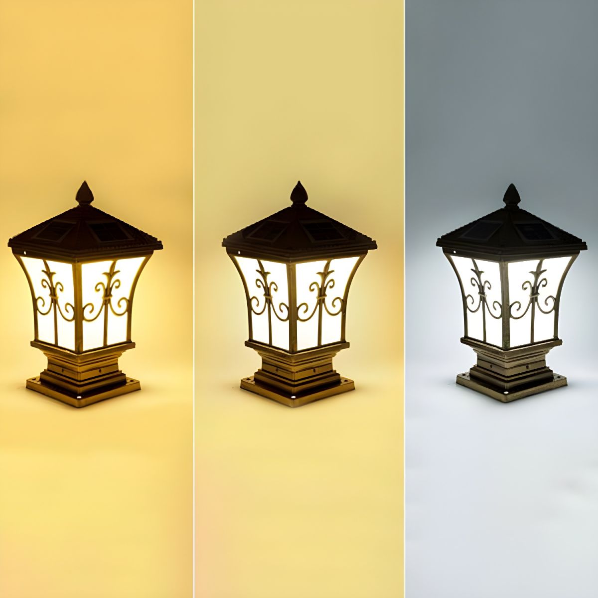Rectangular Solar Metal Outdoor Light Fixture | Ilnexo