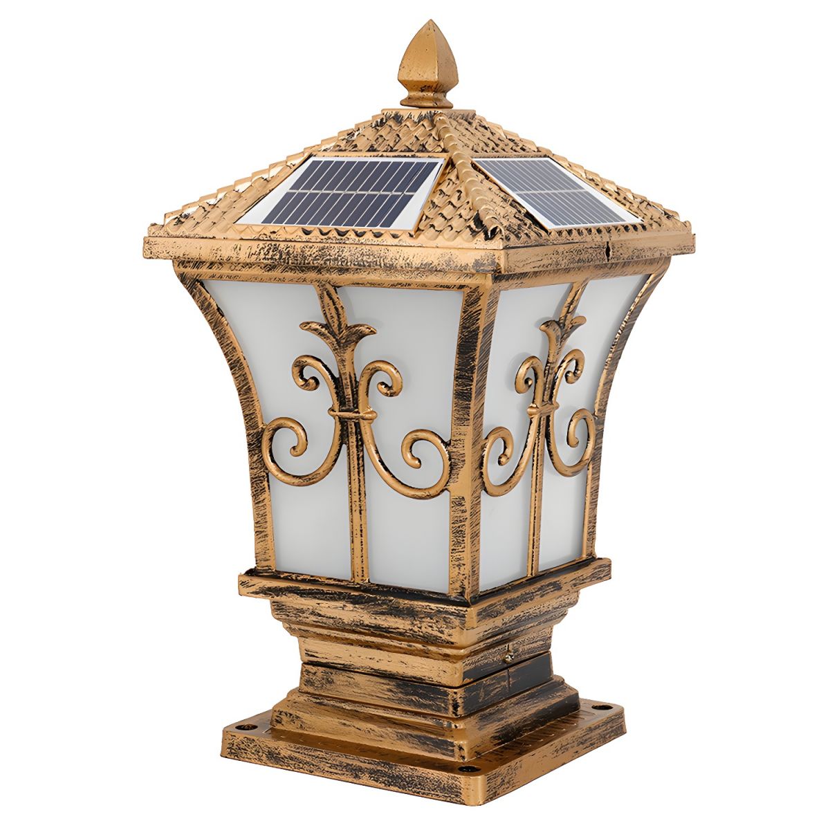 Rectangular Solar Metal Outdoor Light Fixture | Ilnexo
