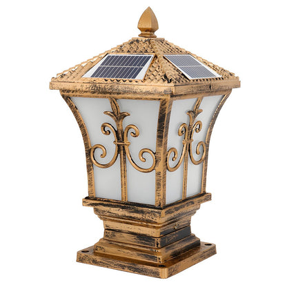 Rectangular Solar Metal Outdoor Light Fixture | Ilnexo