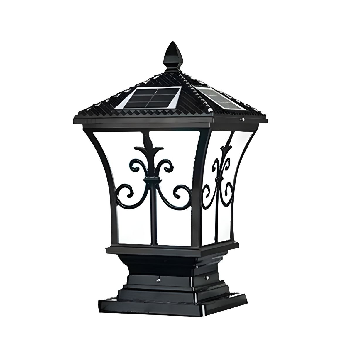 Rectangular Solar Metal Outdoor Light Fixture | Ilnexo
