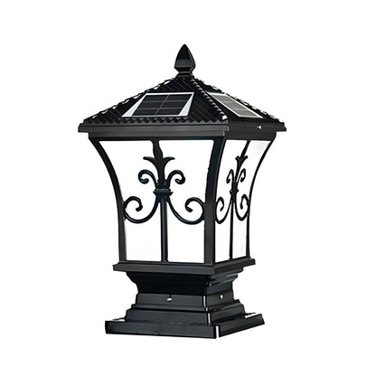 Rectangular Solar Metal Outdoor Light Fixture | Ilnexo