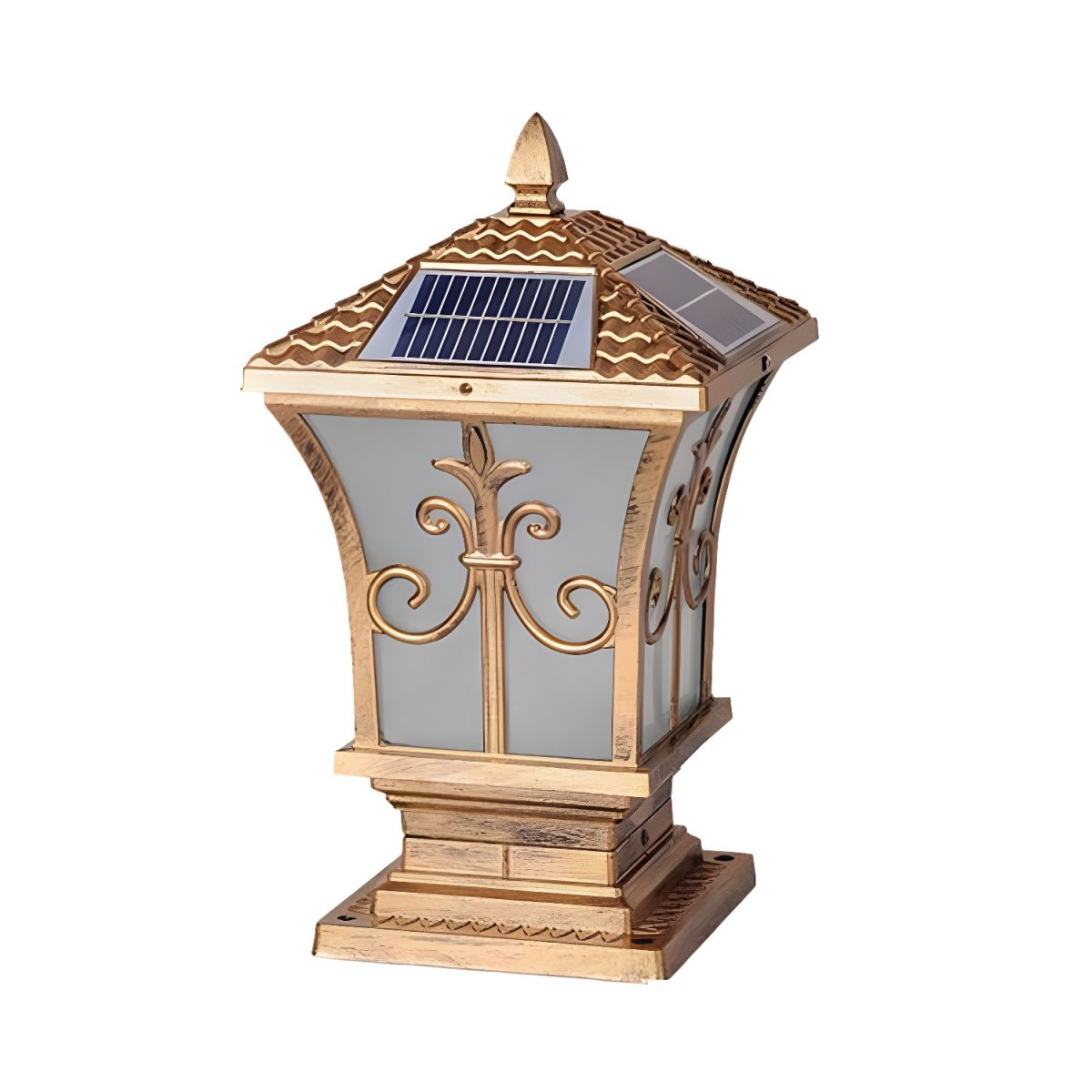 Rectangular Solar Metal Outdoor Light Fixture | Ilnexo