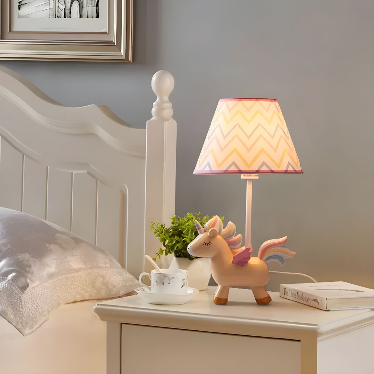 Resin Unicorn Table Lamp for Kids Room | Lunara