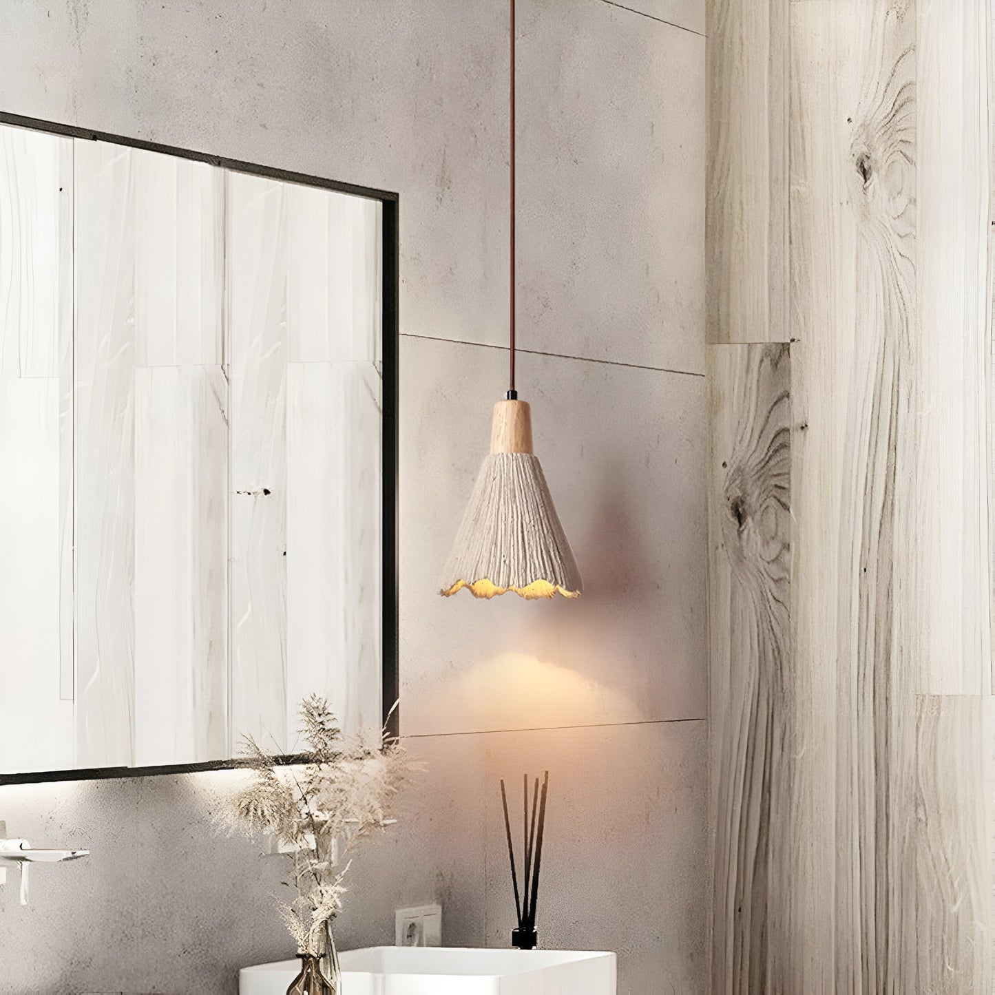 Retro Cement Pendant Light Wabi Sabi Style | Cemtara