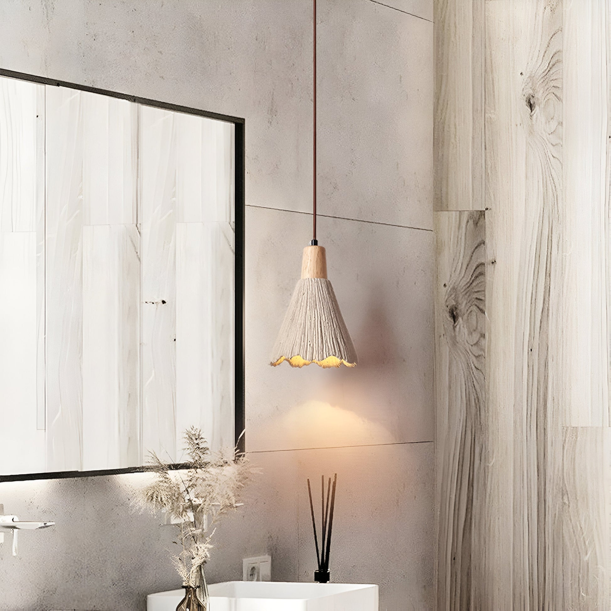 Retro Cement Pendant Light Wabi Sabi Style | Cemtara