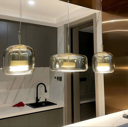 Retro Glass LED Pendant Light Modern Style | Orvixy