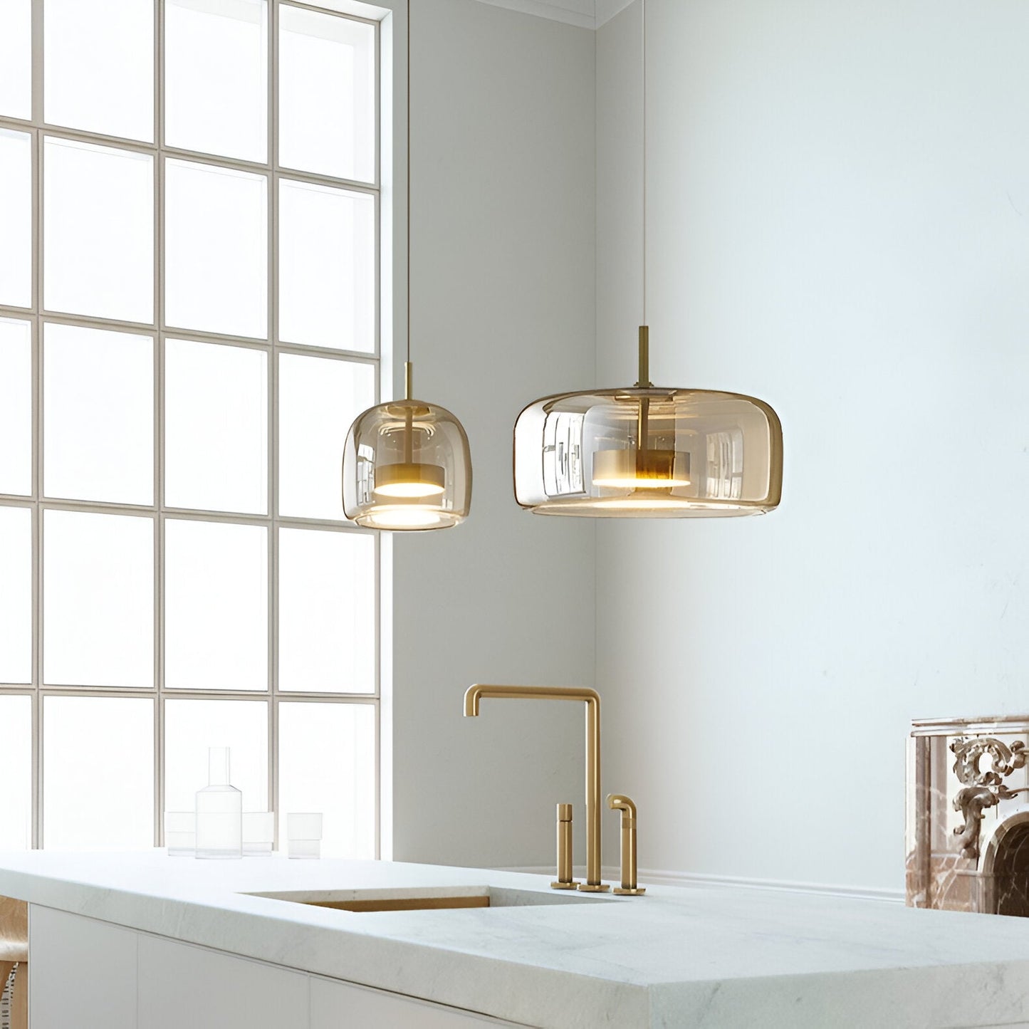 Retro Glass LED Pendant Light Modern Style | Orvixy