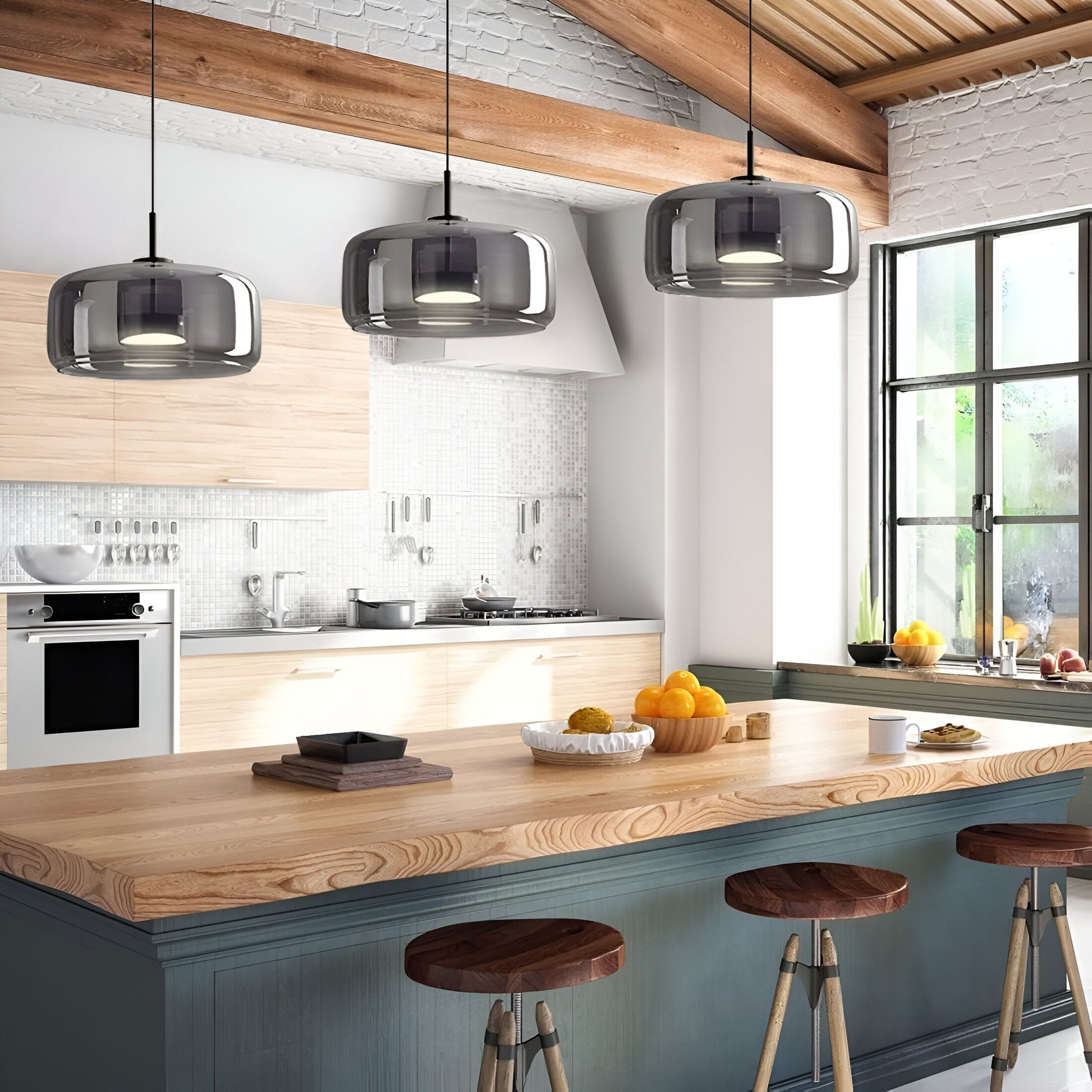 Retro Glass LED Pendant Light Modern Style | Orvixy