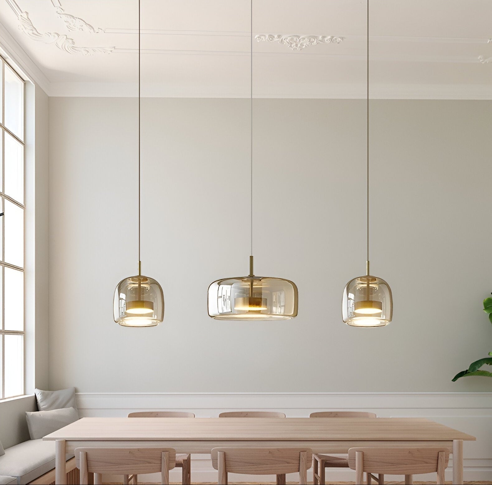 Retro Glass LED Pendant Light Modern Style | Orvixy