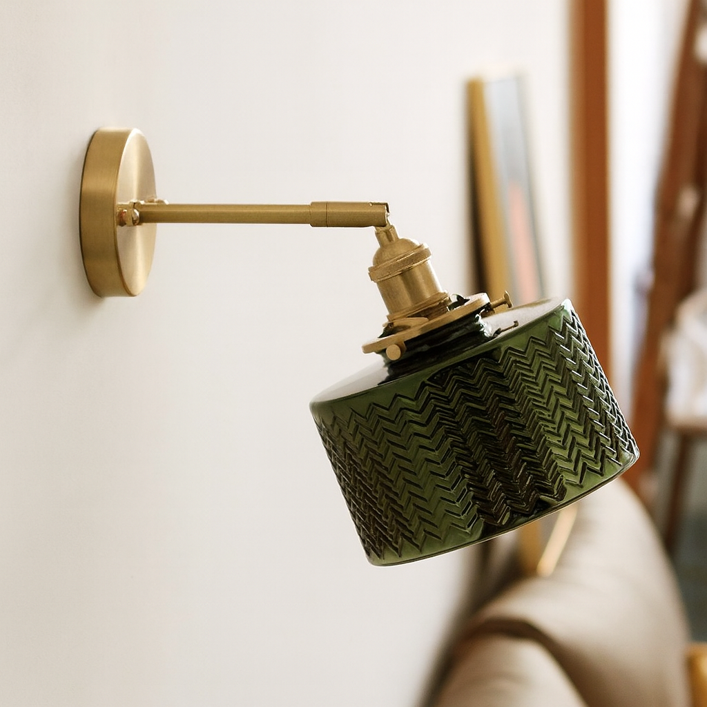 Retro Glass Shade Wall Light for Modern Interiors | Lumarel