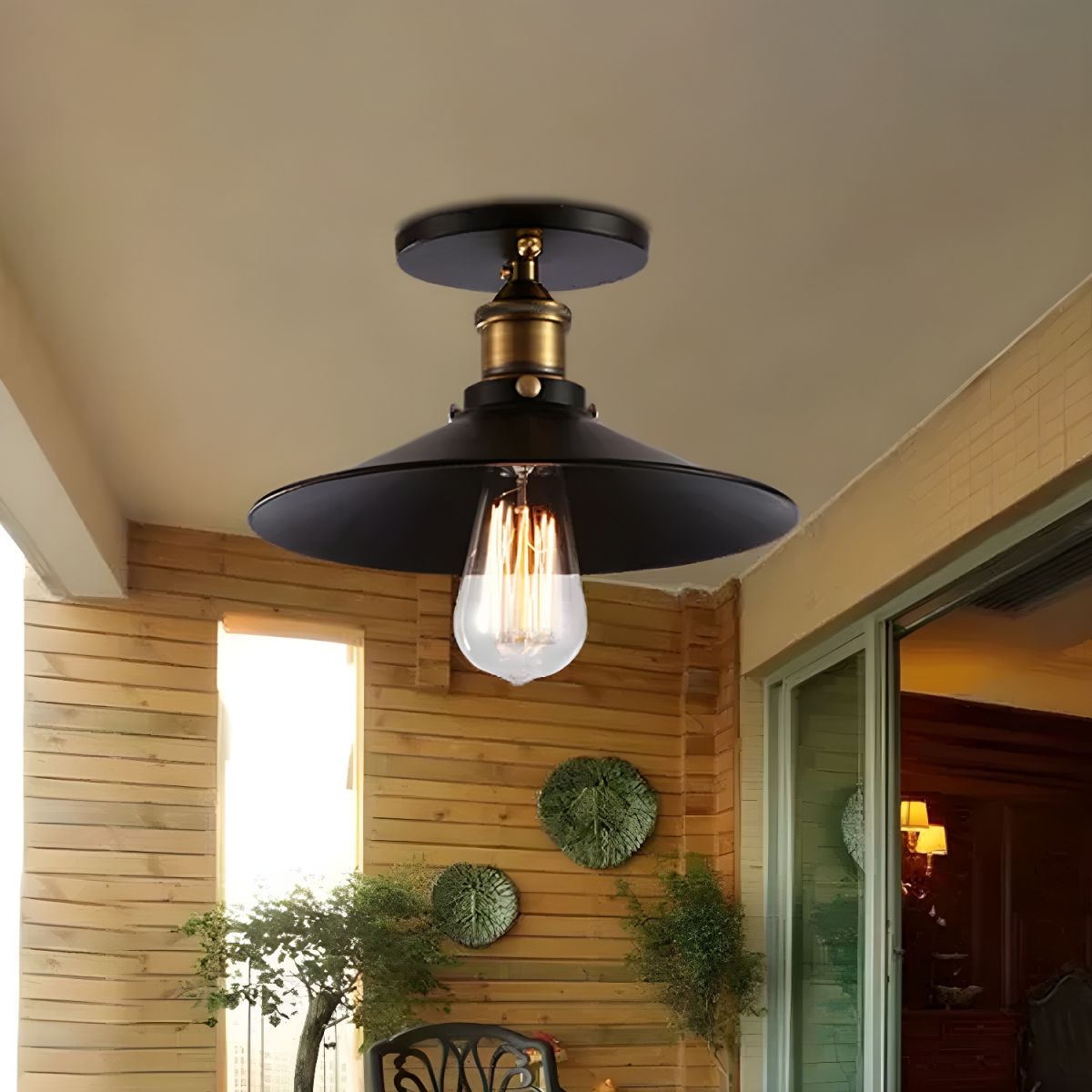 Retro Industrial Metal Ceiling Light Fixture | Virela