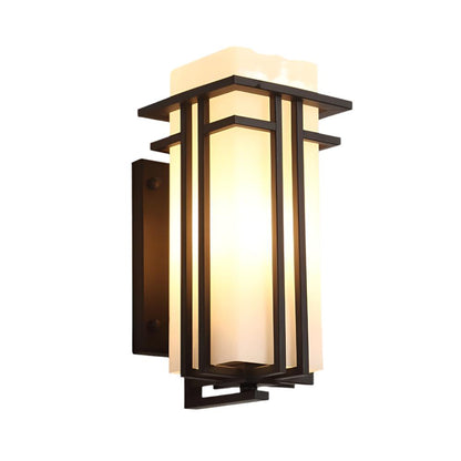 Retro Industrial Outdoor Glass Wall Light Fixture | Relnix