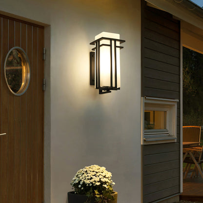 Retro Industrial Outdoor Glass Wall Light Fixture | Relnix