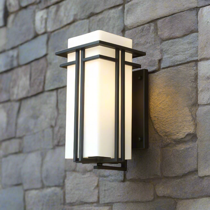 Retro Industrial Outdoor Glass Wall Light Fixture | Relnix