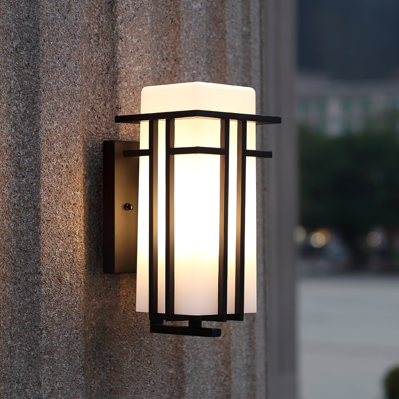 Retro Industrial Outdoor Glass Wall Light Fixture | Relnix