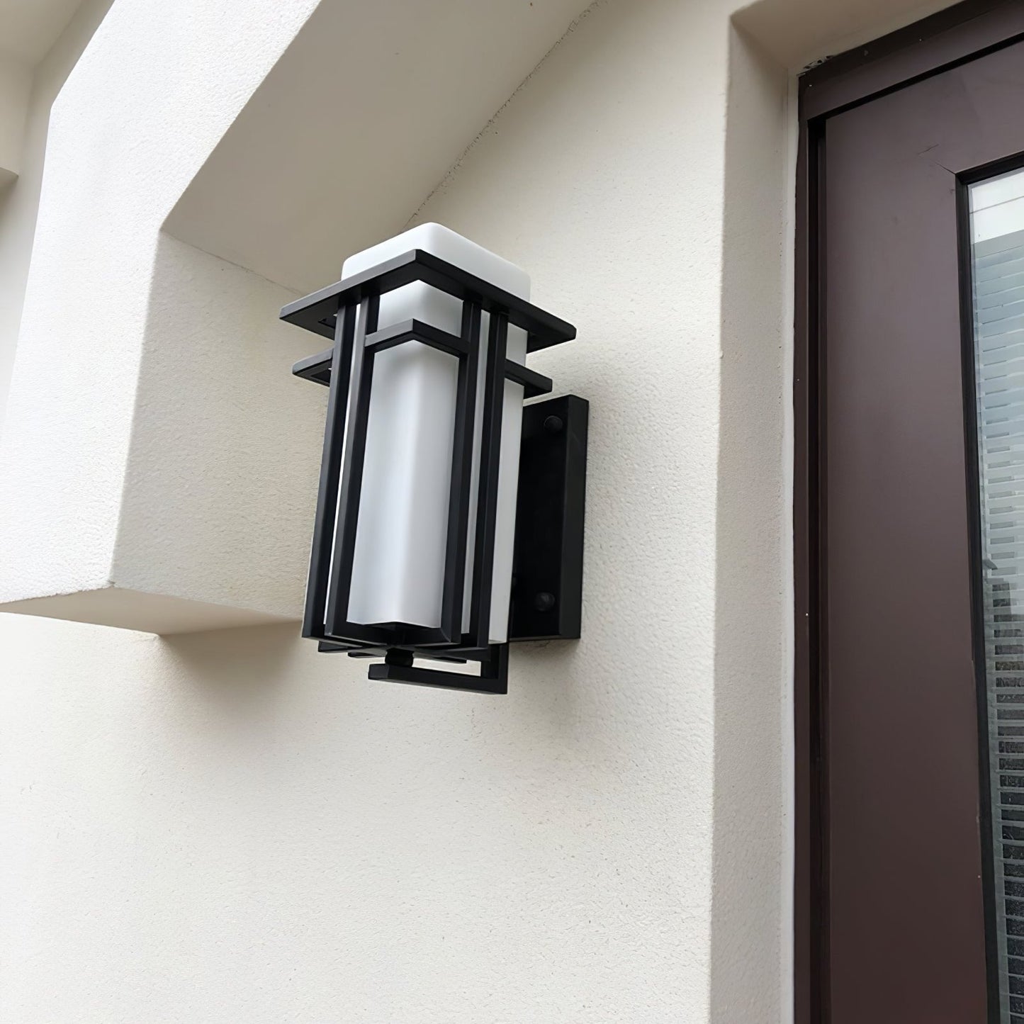 Retro Industrial Outdoor Glass Wall Light Fixture | Relnix