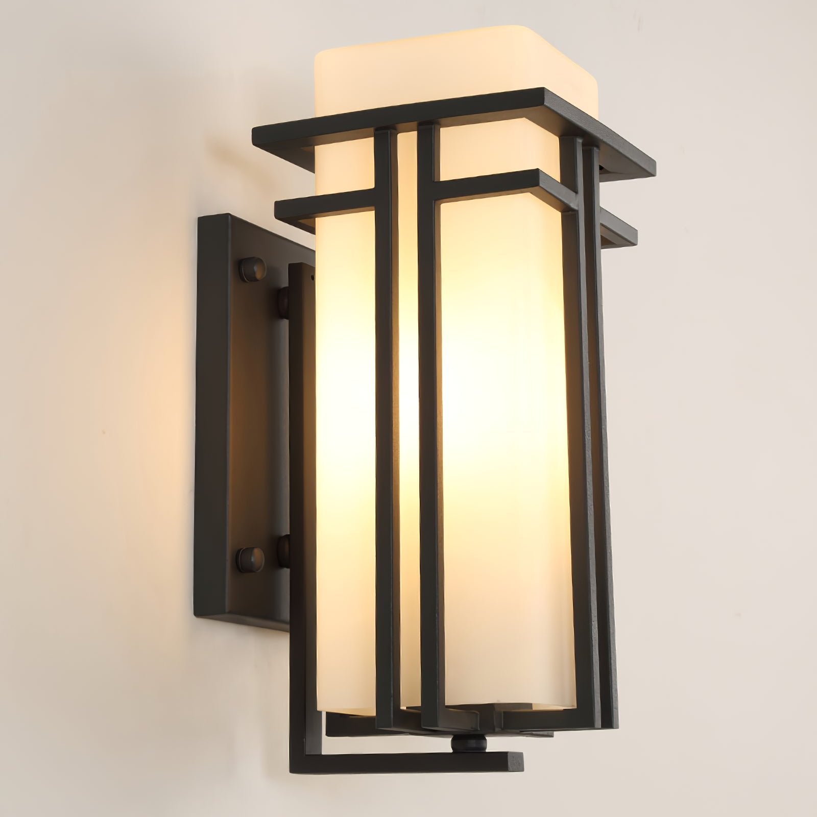 Retro Industrial Outdoor Glass Wall Light Fixture | Relnix