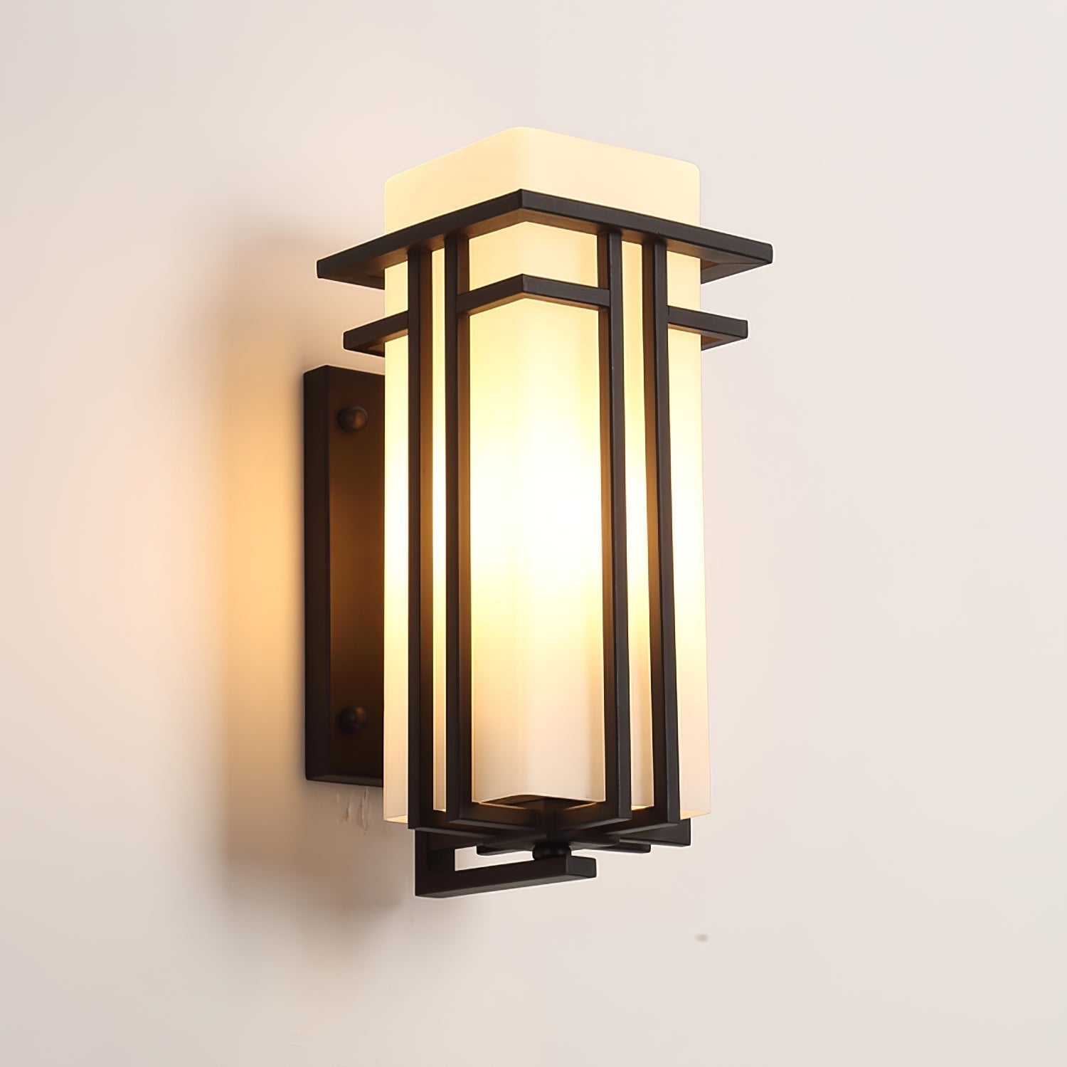 Retro Industrial Outdoor Glass Wall Light Fixture | Relnix