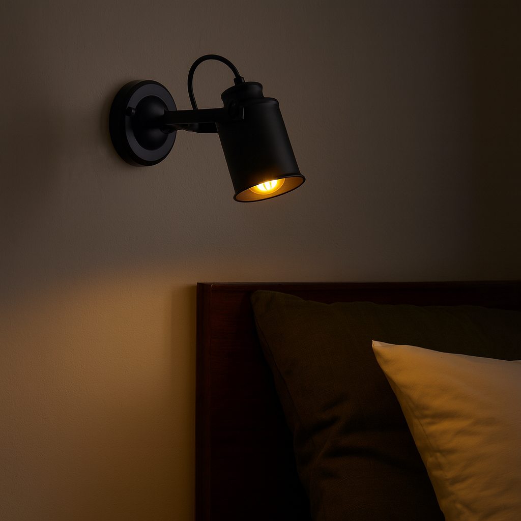 Retro Metal Industrial Directional Wall Spotlight | Metlora