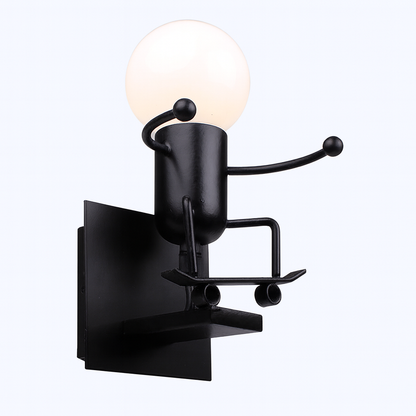 Retro Robot Metal Wall Light for Indoor Rooms | Lumivex