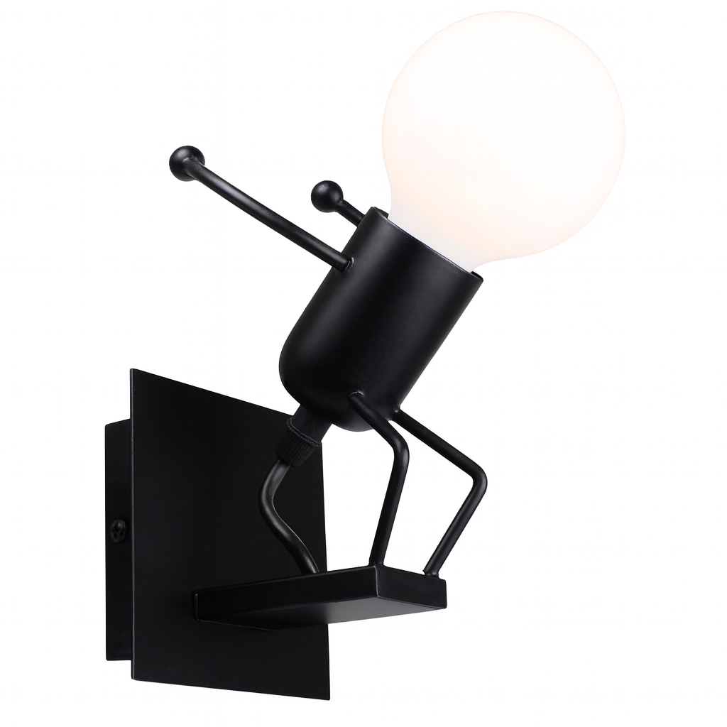Retro Robot Metal Wall Light for Indoor Rooms | Lumivex