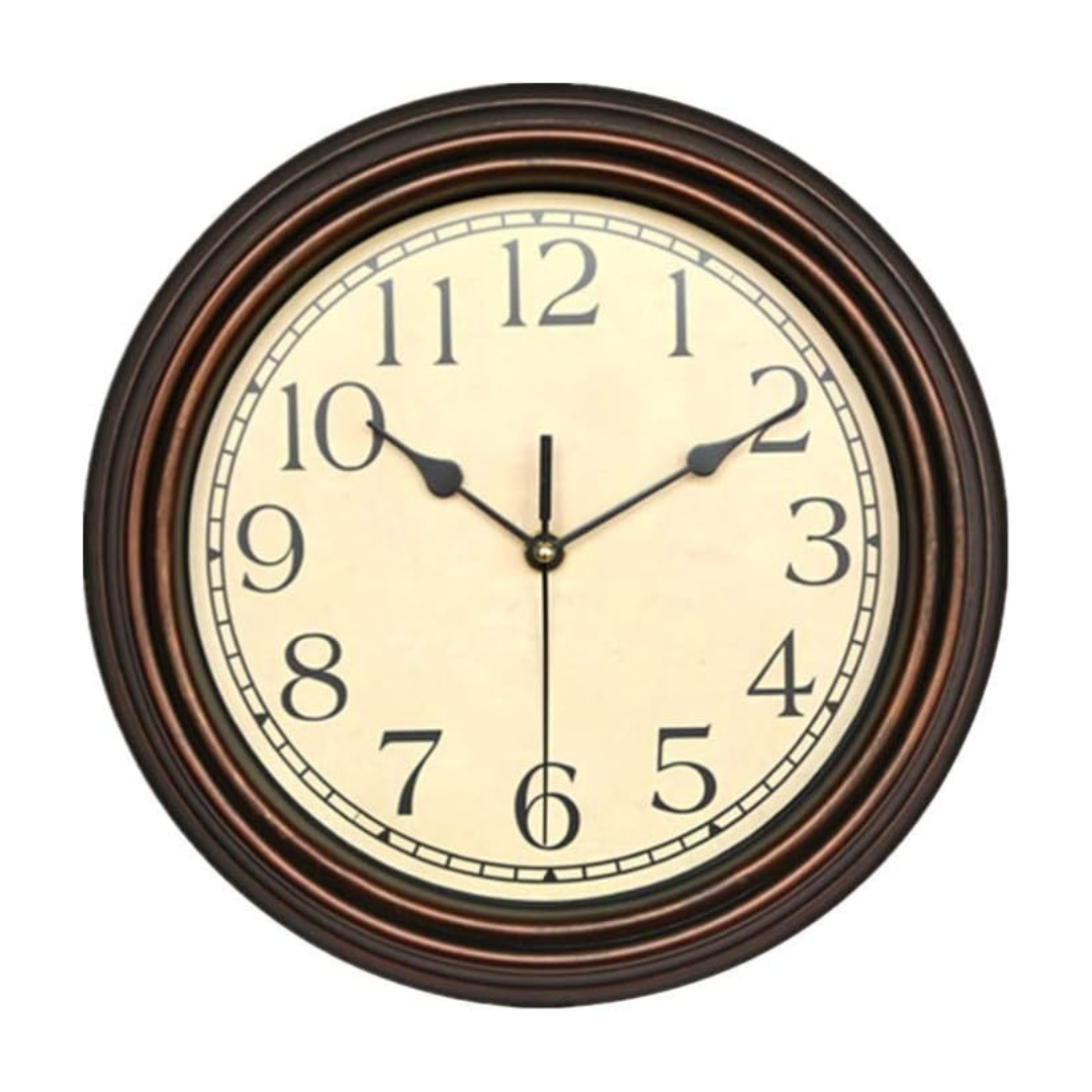 Retro Wooden Wall Clock Silent Quartz Classic Living Room | Belvoka