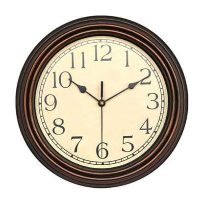 Retro Wooden Wall Clock Silent Quartz Classic Living Room | Belvoka