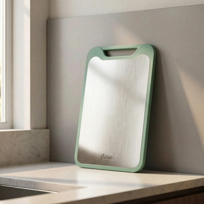 Reversible Kitchen Cutting Board with Built In Grater