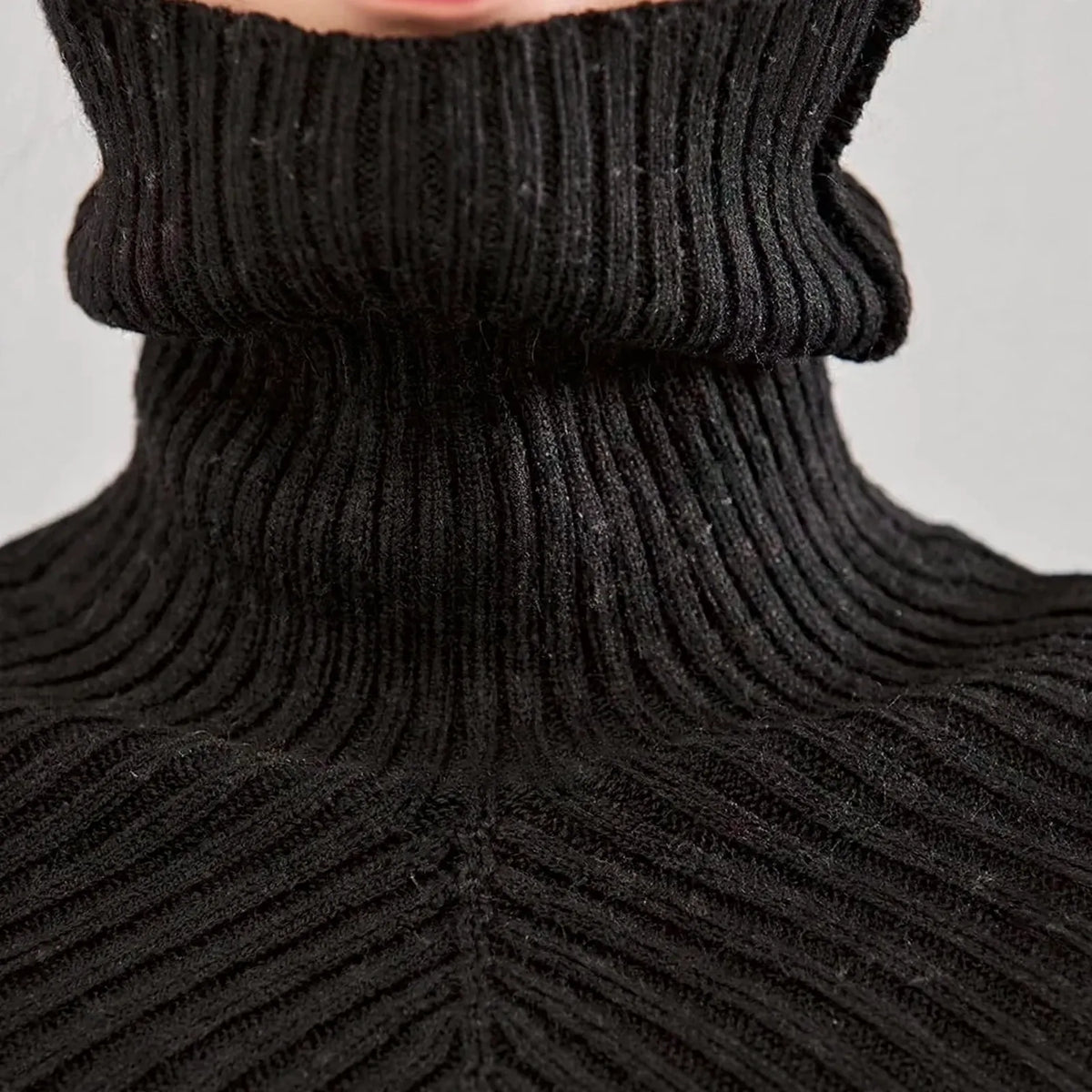 Ribbed Knit Dickie Neck Warmer