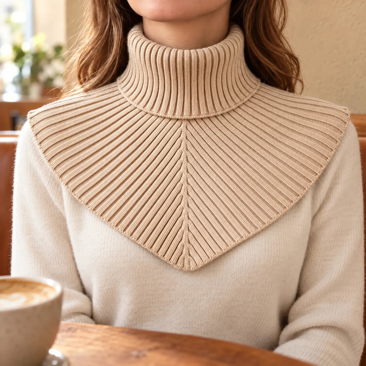 Ribbed Knit Dickie Neck Warmer