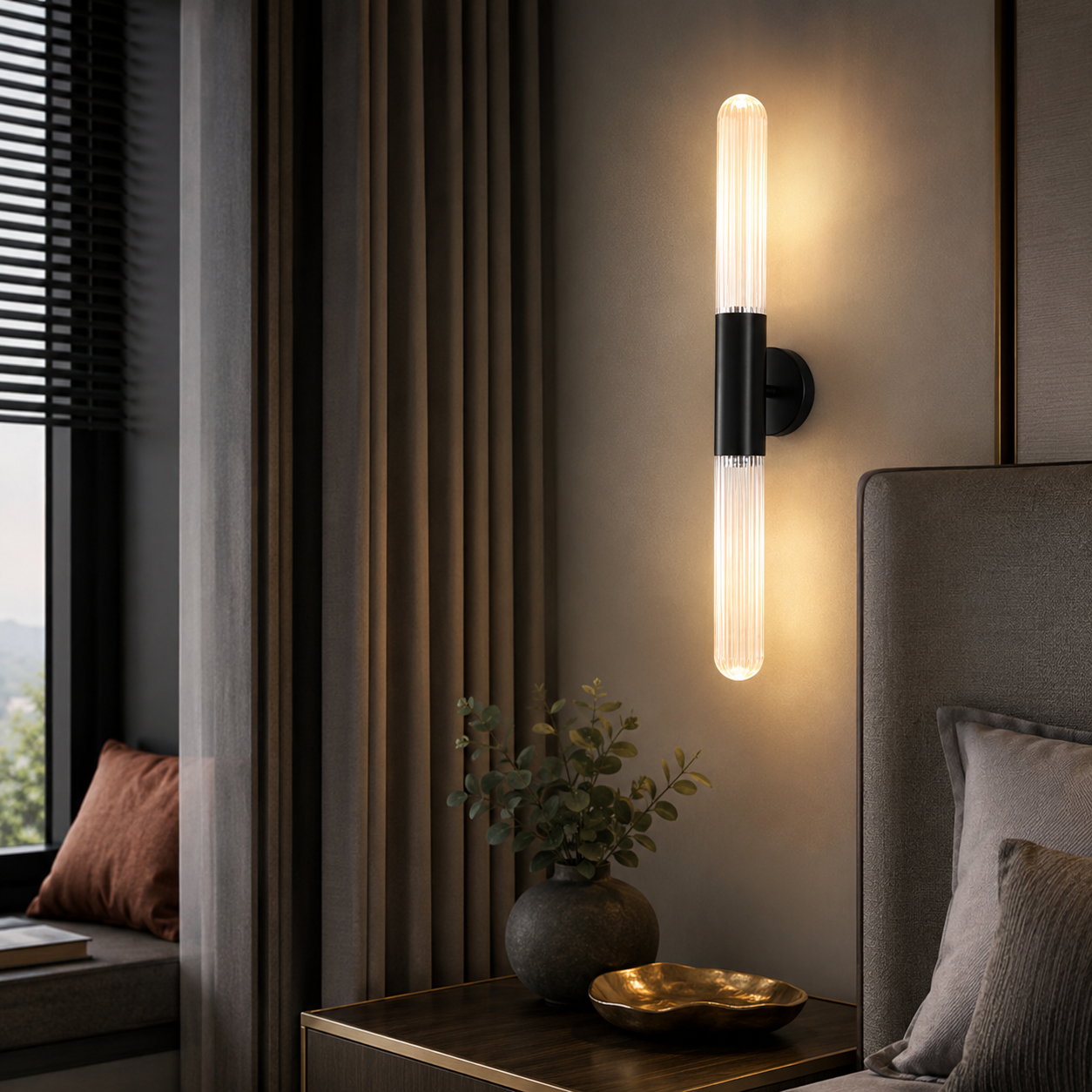 Ripple Glass Nordic Wall Light for Soft Accent Glow | Lumavik